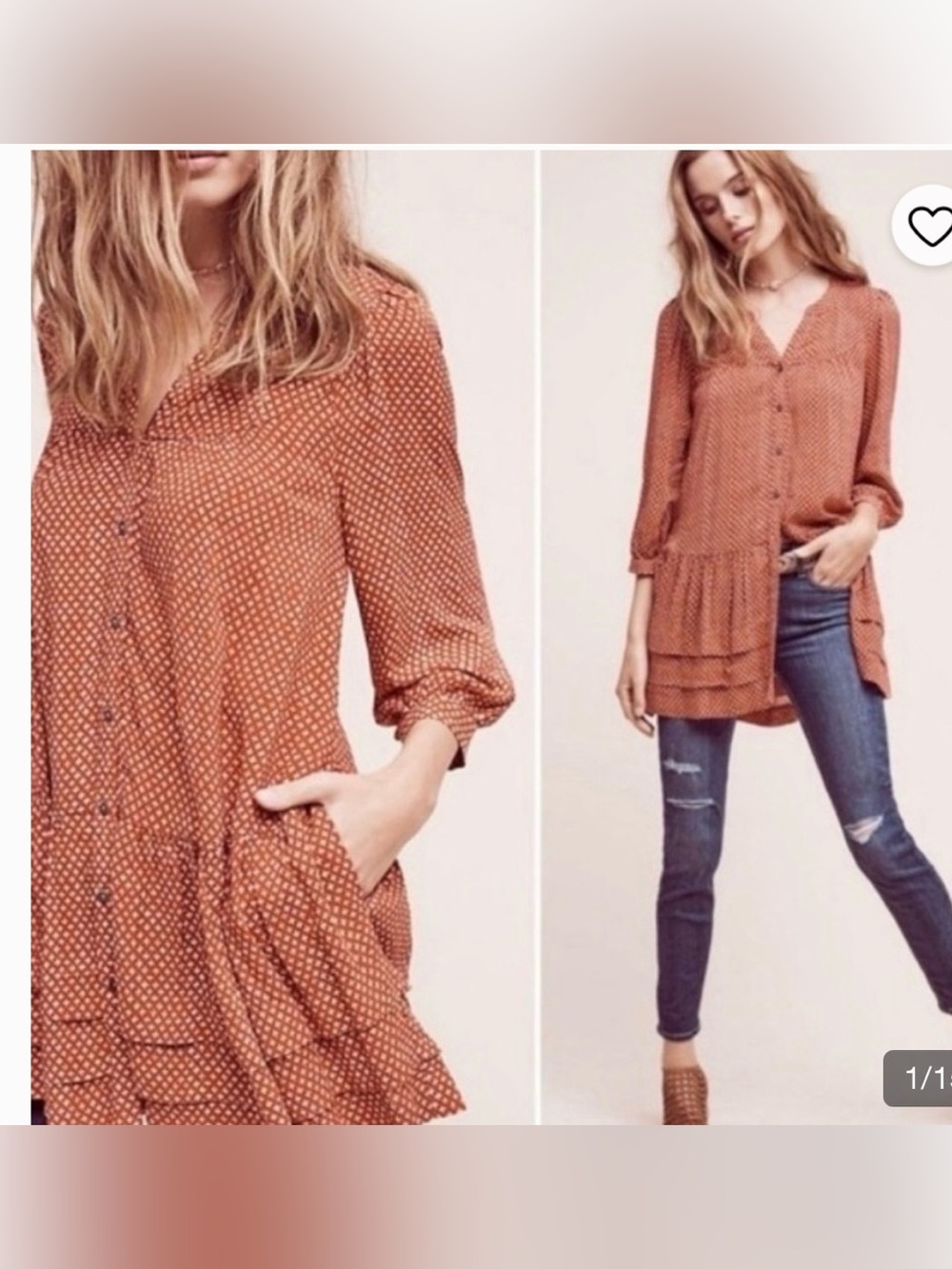 Anthropologie Holding Horses Pavin Tunic